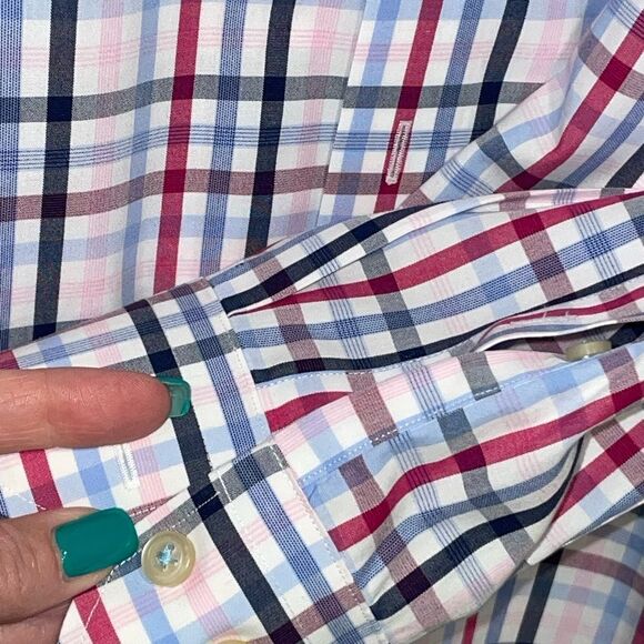 Banana Republic Men’s Non-Iron Grant Fit Dress Shirt Size M 15-15 1/2 - Picture 5 of 7